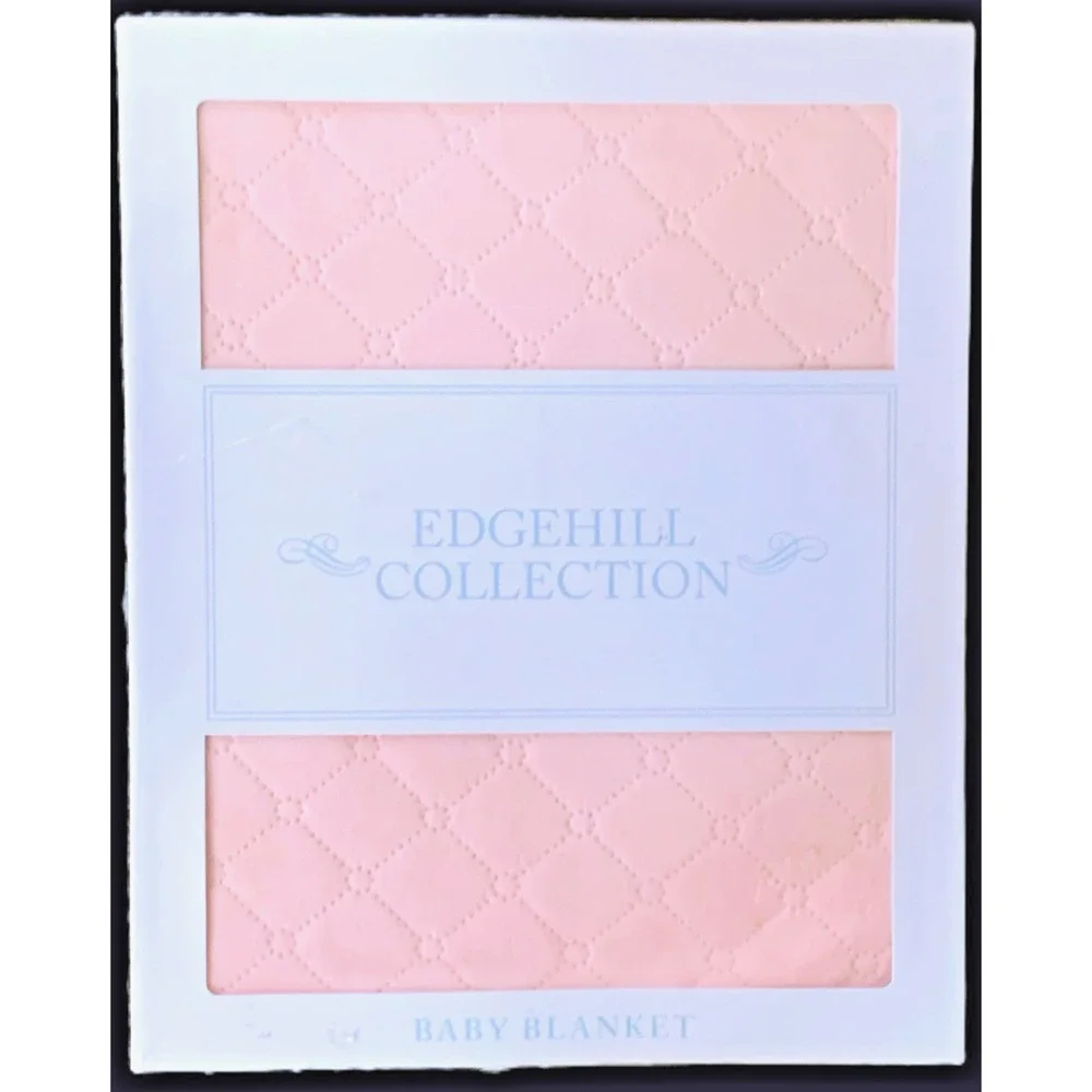 Vtg Dillard's Edgehill Y2K PINK Baby Blanket NOS Sealed in Box Amazing Softness!